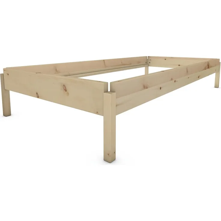 Stapelbett "Horst" 90 x 190 cm 34 cm Zirbe Holzbett Gästebett Massivholzbett
