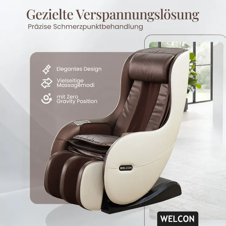 'Easyrelaxx' Massagesessel in Braun-Beige – Bild 3
