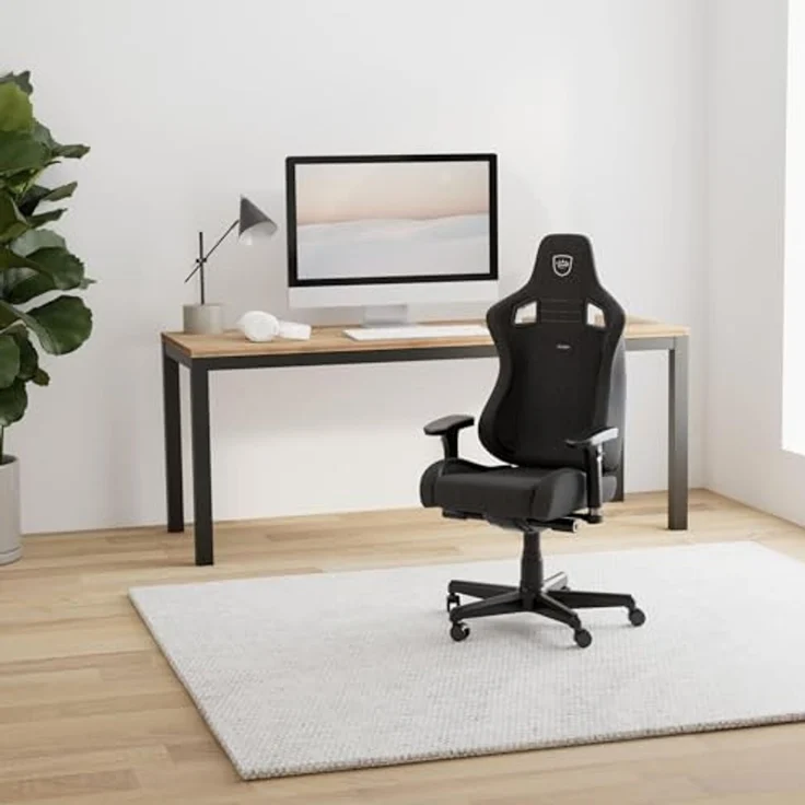 noblechairs Epic Compact TX Gaming Stuhl, Bürostuhl, Schreibtischstuhl, Kopf- und Lendenstütze, Atmungsaktives Textilgewebe, Entwickelt für Nutzer bis 120 kg und 1,7 Meter Hoch, Anthrazit – Bild 2