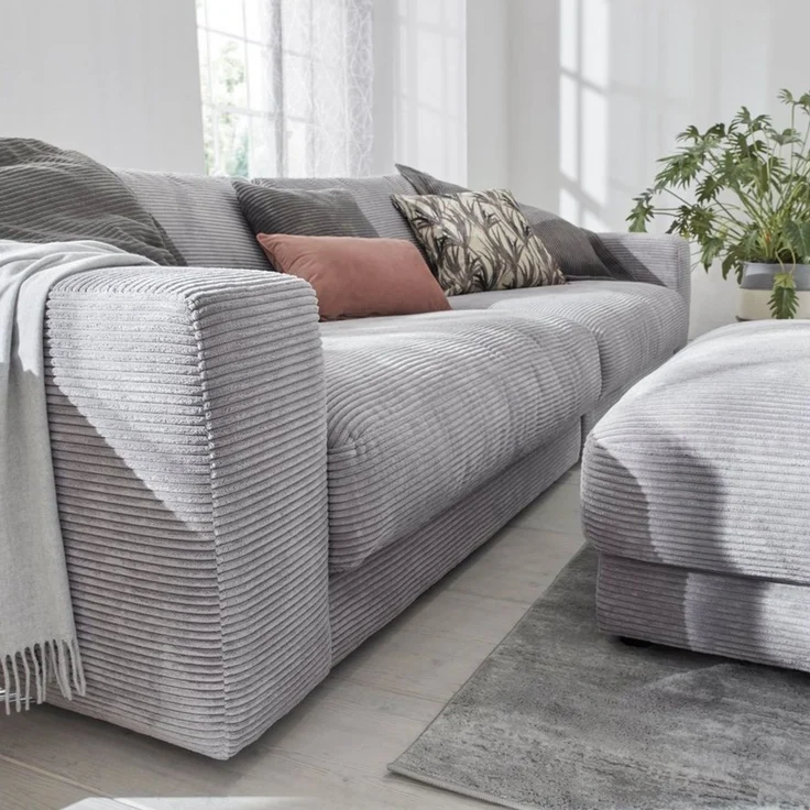 Places of Style Big-Sofa Enisa, legere Polsterung B/T/H: 290/127/85 cm, Zeitloses und stylisches Loungemöbel, in Fein- und Breitcord – Bild 3