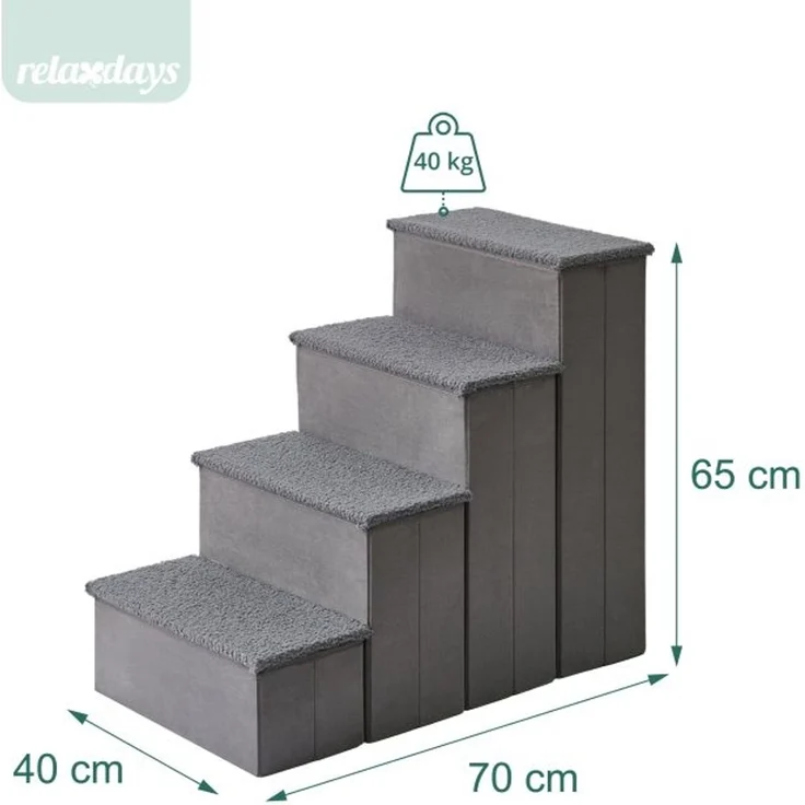 Relaxdays Faltbare Hundetreppe mit Stauraum – Bild 4