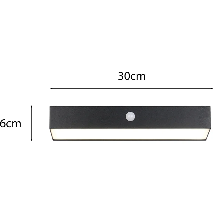 Solar Wandleuchte SILVES auch per USB aufladbar mit Bewegungsmelder, Breite 30cm – Bild 4