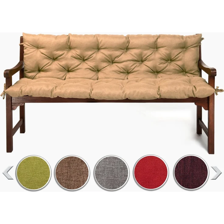sunnypillow Bankauflage Bankauflage Stuhlkissen viele Farben und Größen zur Auswahl, 120x50x50cm sandfarben – Bild 1