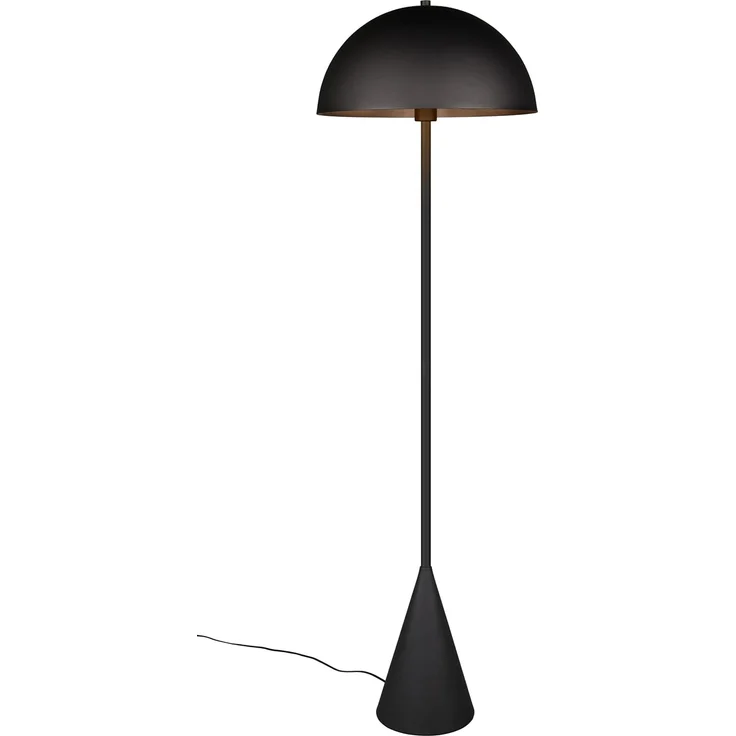 lightling Stehlampe Alfredo, ohne Leuchtmittel, mit Fußschalter, schwarz matt