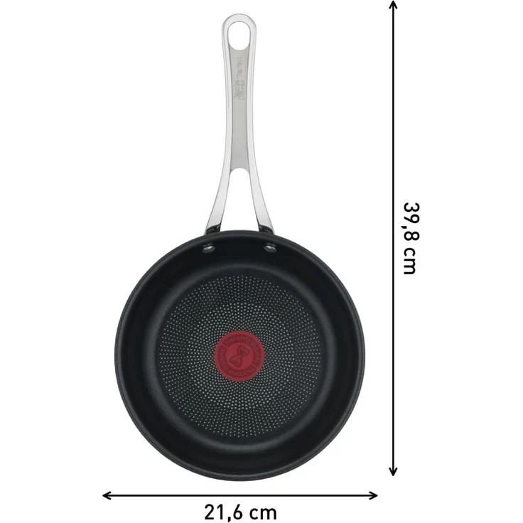 Tefal E30602 Jamie Oliver Cook’s Classic Bratpfanne 20 cm | Antihaftversiegelung | sicher | Thermo-Signal | genieteter Silikon-Griff | induktionsgeeignet | ofenfest | Edelstahl – Bild 7