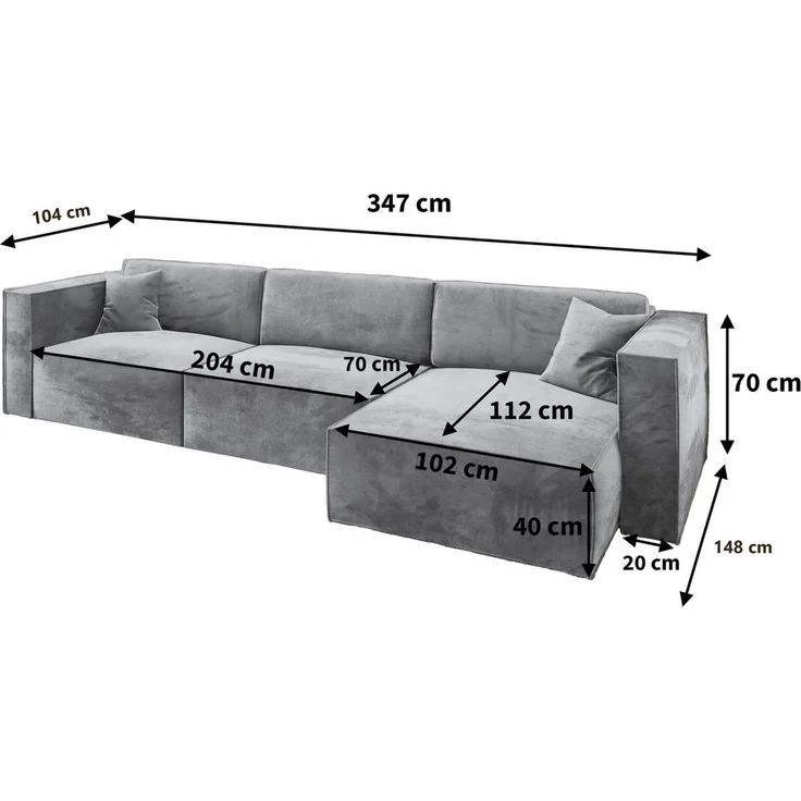 Masseno Ecksofa TOLMO mit Schlaffunktion L-Form, Sofa mit Bettkasten – Bild 2