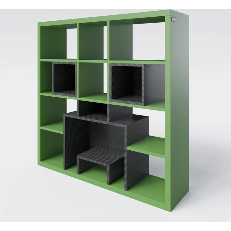 MINECRAFT - Bücherregal, Regal mit 15 Fächern, Gaming Möbel mit dunklem Minecraft Design – Bild 4