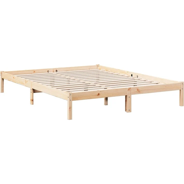 vidaXL Massivholzbett Extra Lang ohne Matratze 140x220 Kiefernholz 852420 – Bild 3