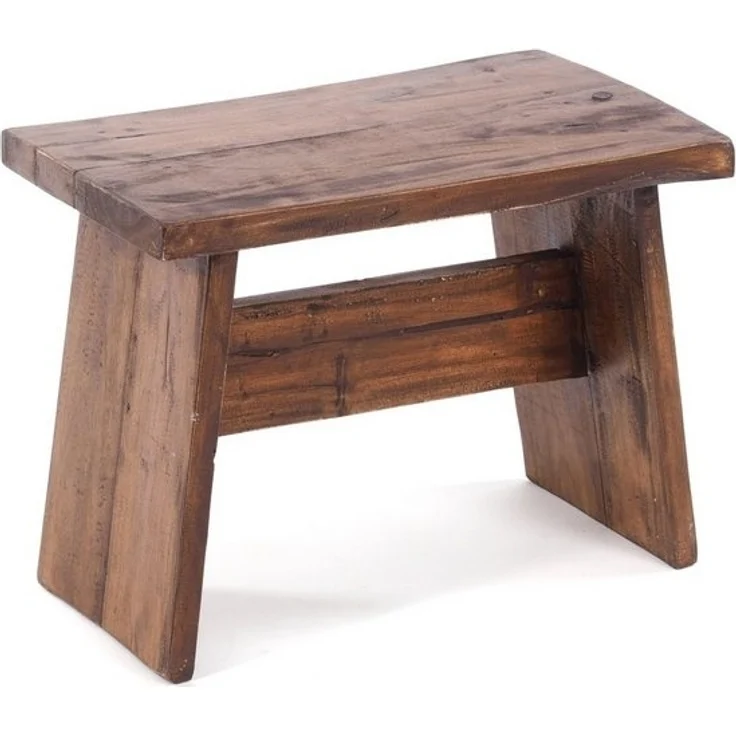 DESIGN DELIGHTS Hocker SITZBÄNKCHEN "SCHEMEL 40", Altholz massiv, 31x40x25cm, Fußhocker, F – Bild 4