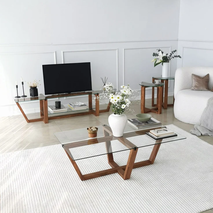 Skye Decor 'Amalfi - Walnut' Couchtisch, Walnuss, 105 x 35 x 65 cm – Bild 6