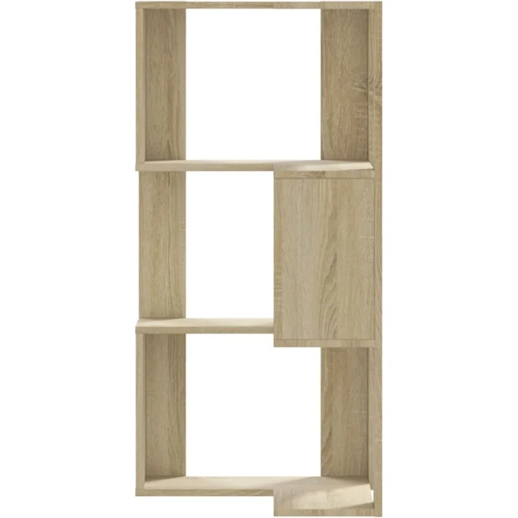 vidaXL Eck-Bücherregal 3 Böden Sonoma-Eiche 50x50x102 cm Holzwerkstoff 852593 – Bild 8