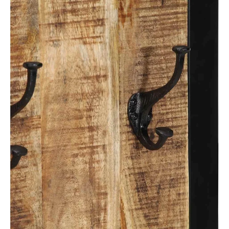 vidaXL Garderobe 40x2x80 cm Raues Massivholz Mango 4015939 – Bild 5