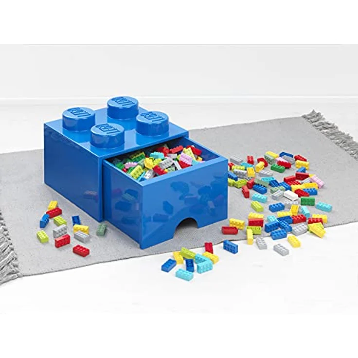 Lego 'Storage Brick 4' Aufbewahrungsbox blau mit 1 Schublade – Bild 3