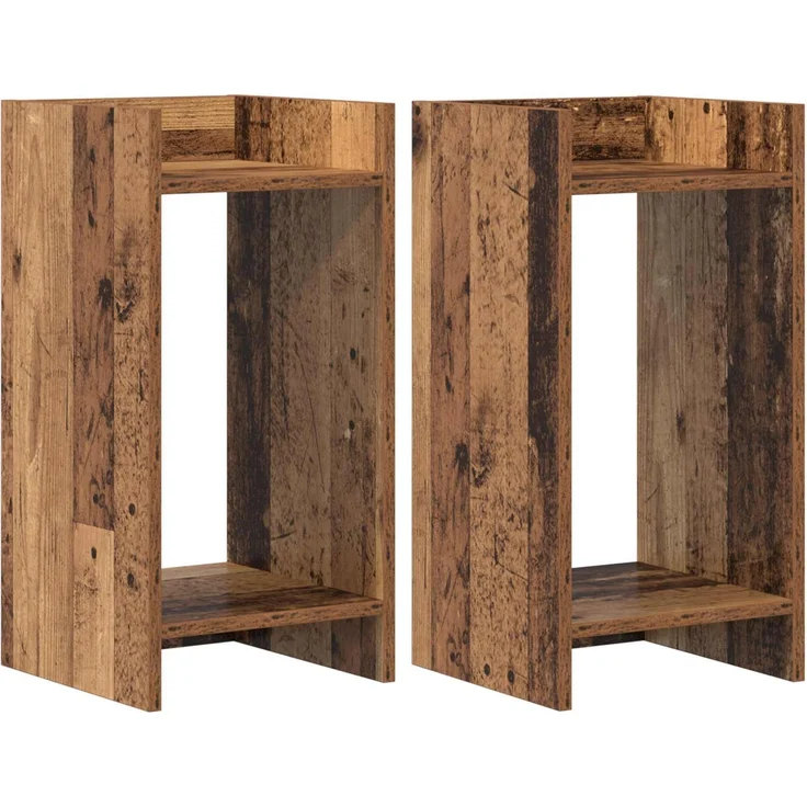 vidaXL Pflanzenständer 2 stk. Altholz 30 x 30 x 60 cm Holzwerkstoff 899607 – Bild 2