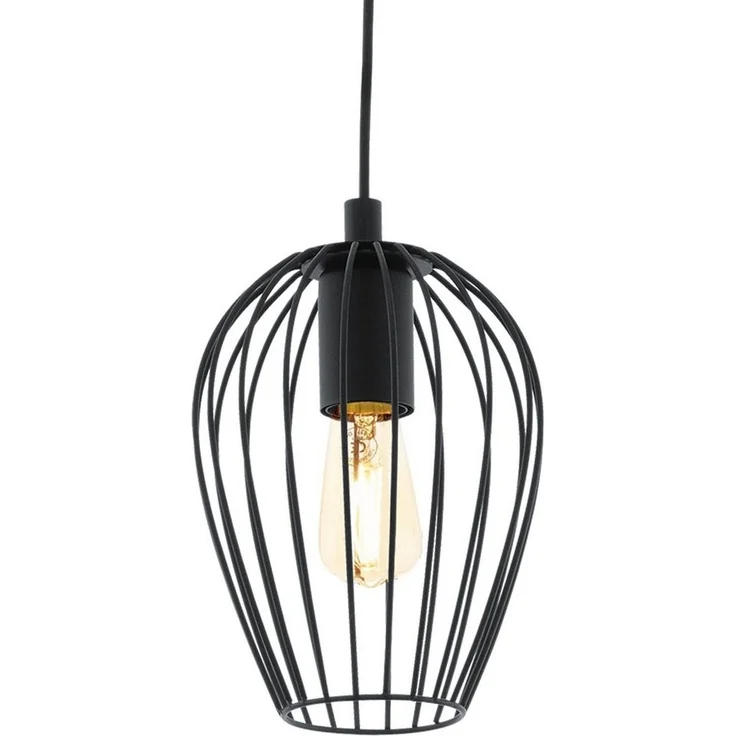 Eglo 49478 Hängeleuchte NEWTOWN Stahl schwarz E27 max. 3X40W H:110cm L:70cm B:16cm dimmbar – Bild 3