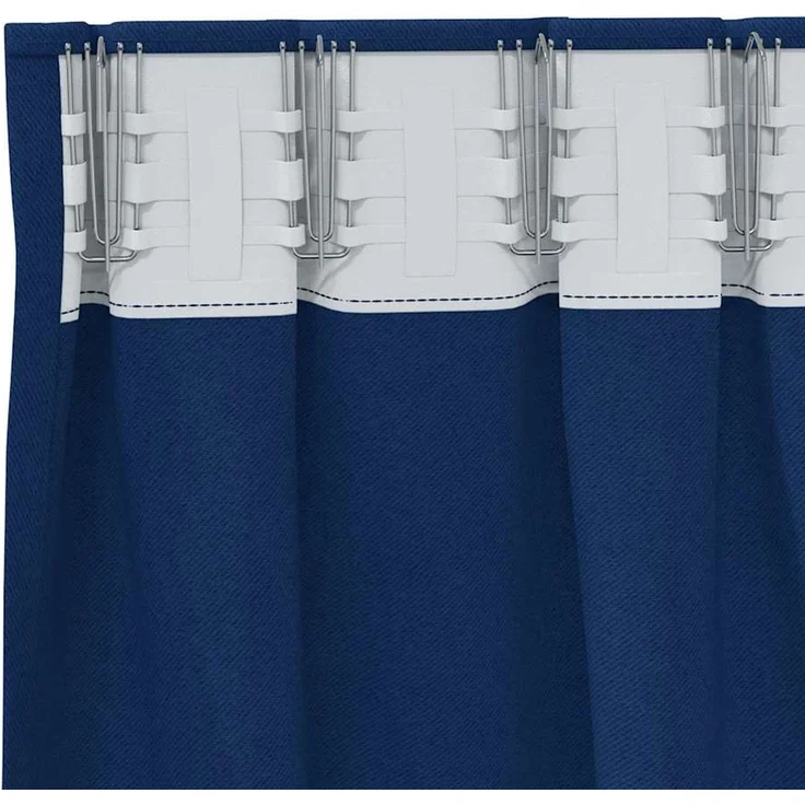 Verdunkelungs-Vorhänge | für Wohnzimmer & Schlafzimmer mit Ringen 2 pcs Dunkelblau 175 x 140 cm – Bild 5