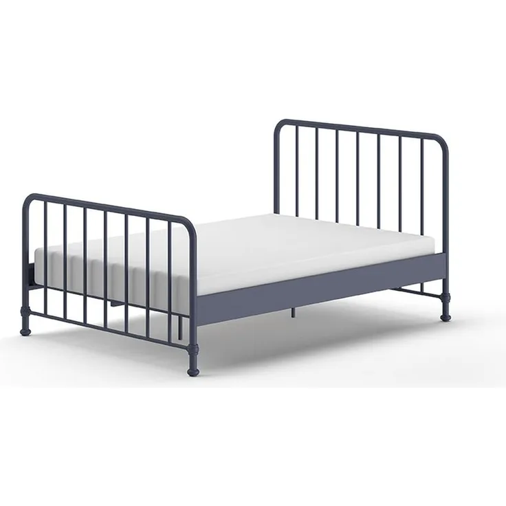 Vipack 'BRONXX' Metallbett, Blau matt, 140x200 cm