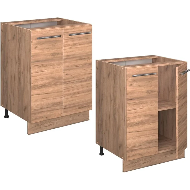 Küchenunterschrank Fame-Line Goldkraft Eiche 60 cm , AP Eiche Vicco – Bild 6