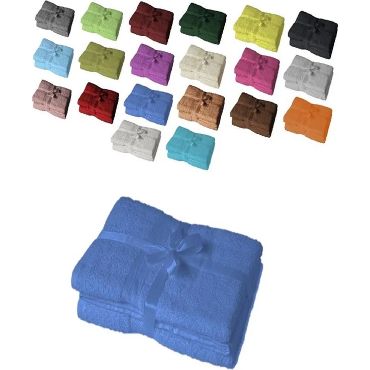 4 x Saunatuch 500 g/m² 80 x 200 cm Royalblau – Bild 1