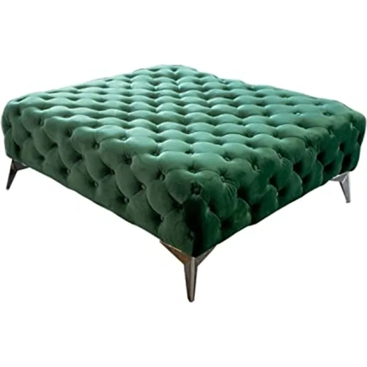 KAWOLA Hocker NARLA Chesterfield Velvet grün 44 x 110110 x 110 cm