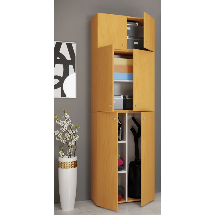 VCM Mehrzweckschränke Lona 917814 Buche H. 223 x B. 70 x T. 39 cm – Bild 2