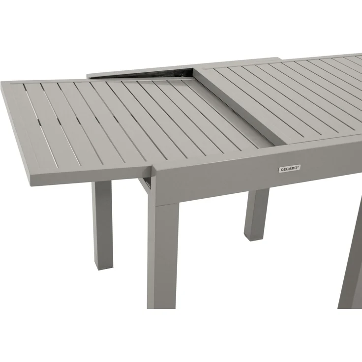 DEGAMO TIRANA Balkon-Ausziehtisch, Aluminium, silbergrau, 70/140x70cm – Bild 2