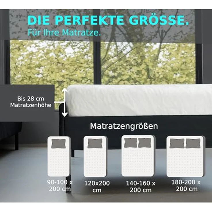 MALIKA® Premium warme Spannbettlaken Cashmere-Touch Bettlaken Jersey Fleece Spannbetttuch Laken, Farbe:Creme, Größe:120x200 cm – Bild 7