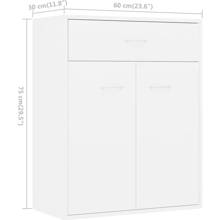 vidaXL Sideboard Weiß 60 x 30 x 75 cm Spanplatte [800711] – Bild 8