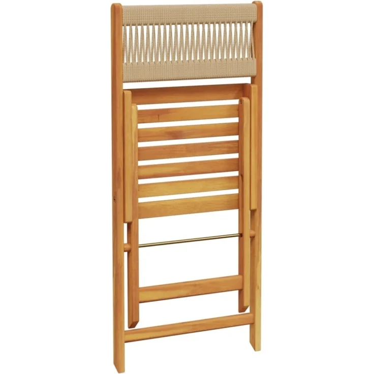 vidaXL Bistrostühle 2 Stk. Beige Massivholz Akazie und Kordel 367680 – Bild 9