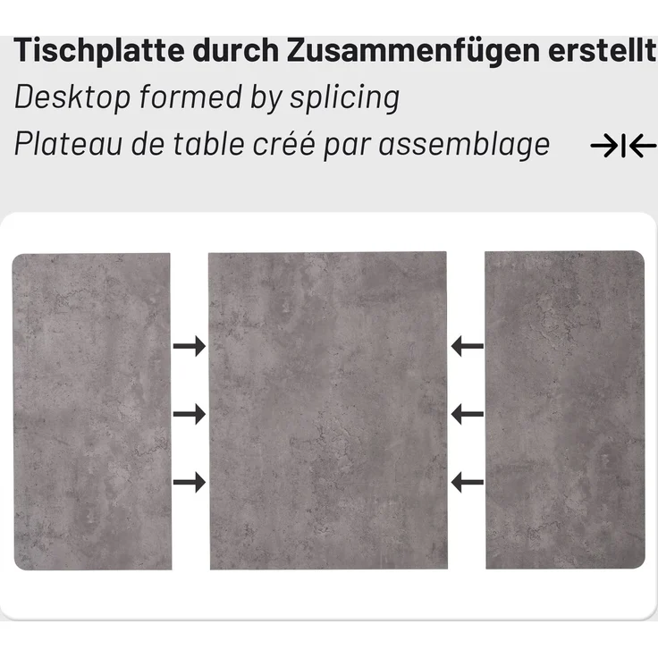 Esszimmer-Set 5-tlg Esstisch 140x80 cm Marmor Spanplatte Mit 4 Samt Stühlen Metallgestell Verstellbare Beine,Grau & Schwarz – Bild 3