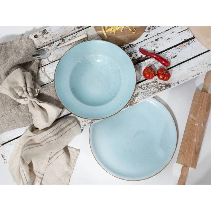 Vintage Nature Aqua, Pizzateller 4-tlg (mo) – Bild 6