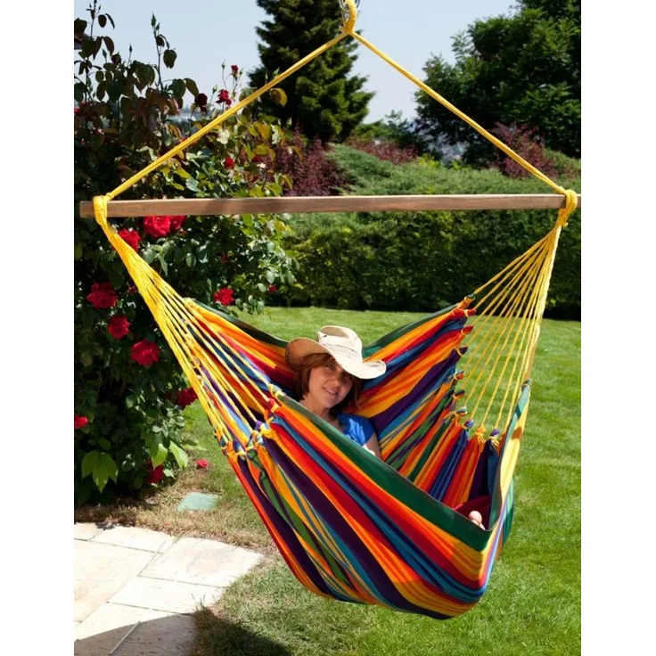 MacaMex Hängesessel Cayo Gigante Paradiso Südamerika, wetterfest, multicolor, 140 cm x 210 cm
