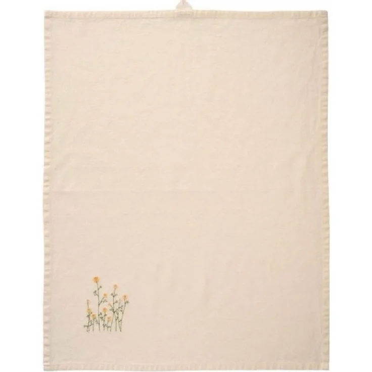 Ib Laursen Geschirrtuch Ib Laursen Geschirrtuch Flora mit gelben Butterblumen (50x70 cm) – Bild 2