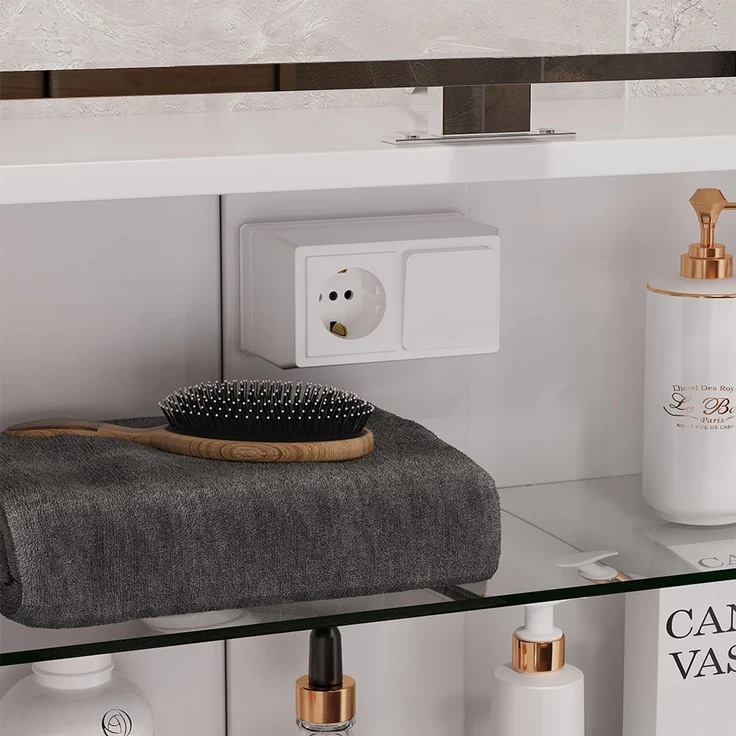 Badmöbel-Set Lavio Weiß 2 Teile Vicco – Bild 5