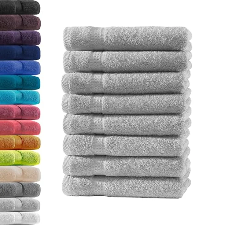 Hometex Premium Textiles Handtuch in Premium Qualität 500 g/m², Feinster Frottier-Stoff 100% Baumwolle, 8x Gästetuch, weich, saugfähig, extra schwer & flauschig - TEST BILD TOP MARKE 2025 – Bild 2