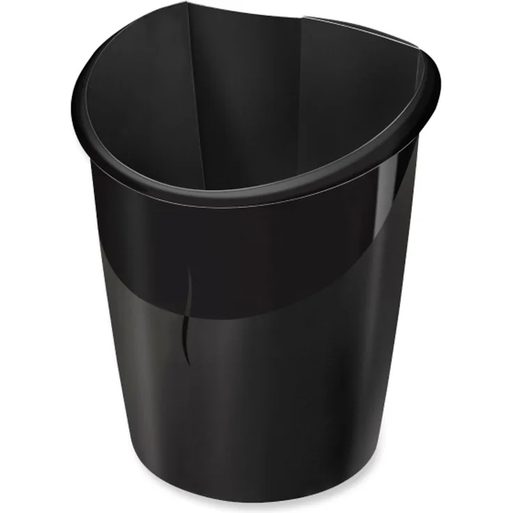 Papierkorb Cep Ellypse GreenSpirit aus recyceltem Kunststoff schwarz 15 l