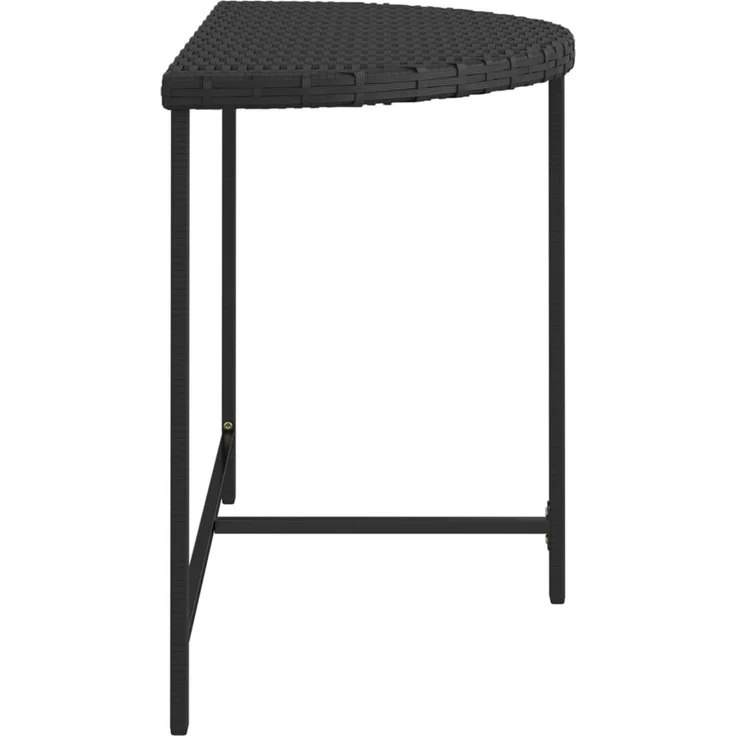 Gartentisch, Beistelltisch, Balkontisch Schwarz 100 x 50 x 75 cm Poly Rattan – Bild 5