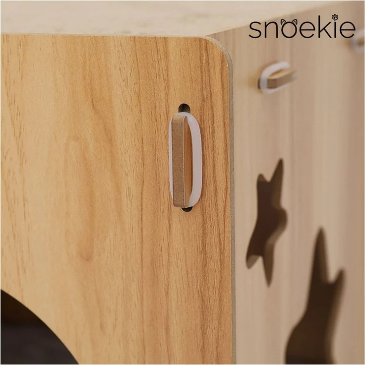 SNOEKIE Kratzbrett SNOEKIE Würfel-Katzenbett mit Kratzbrett aus Holz – Bild 4