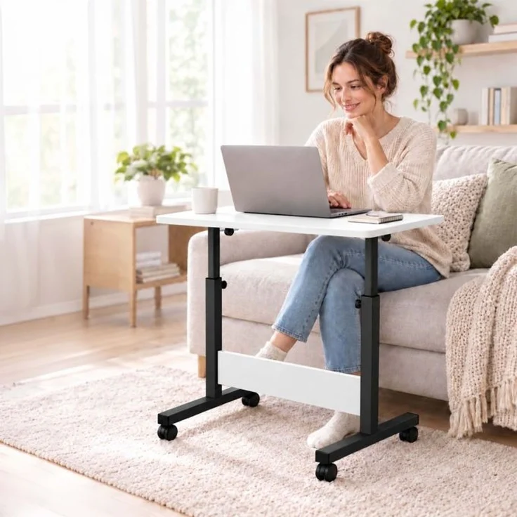 Relaxdays Laptoptisch höhenverstellbar mit Rollen – Bild 2