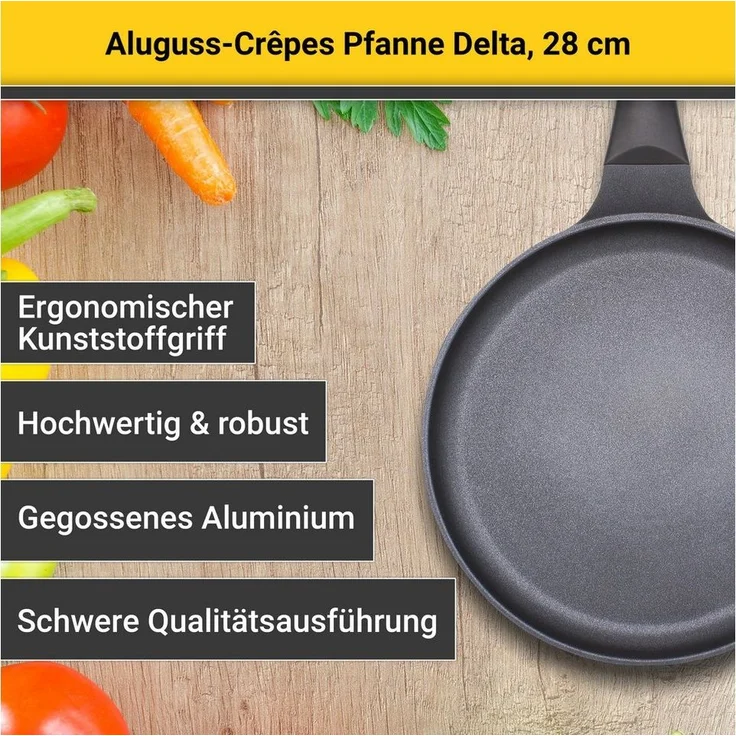 Krüger Crepes Pfanne DELTA 28cm Aluguss – Bild 3