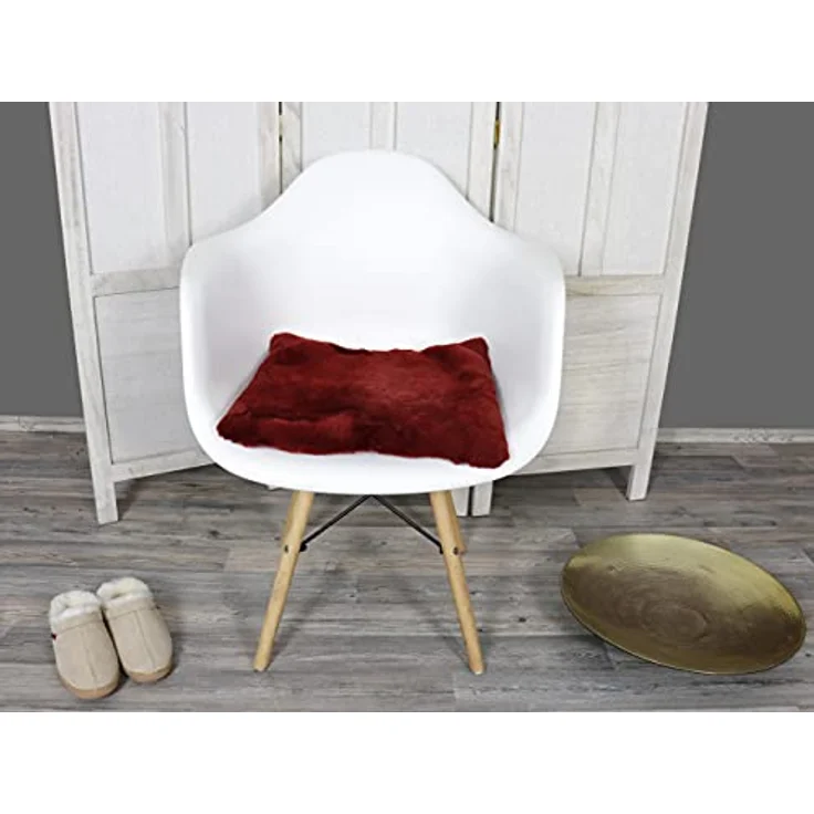 Reissner Lammfelle SIKI-VF Schaffell Sitzkissen Vollfell Qualität (Rollstuhlauflage Katzenbett) VF 40x40cm rot – Bild 3