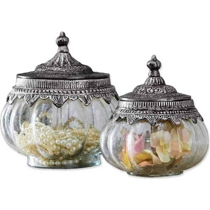 Mirabeau Dose Glasdosen 2er Set Madelon klar/silber – Bild 4