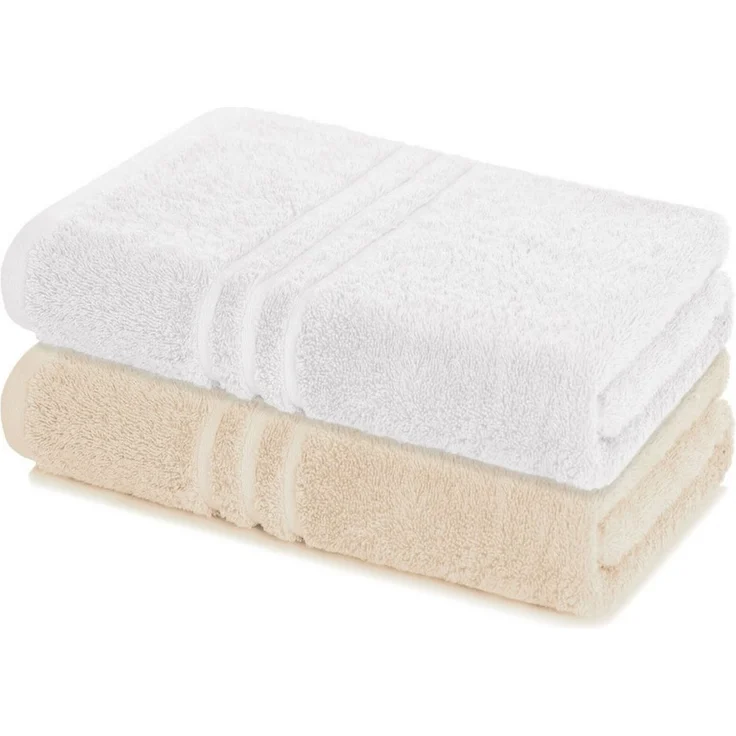Lavea Badetuch Elena 2er Set Badetücher 100x150 cm, Duschtuch, 500 g/m² Frottier, weich & saugstark, pflegeleicht – Bild 1
