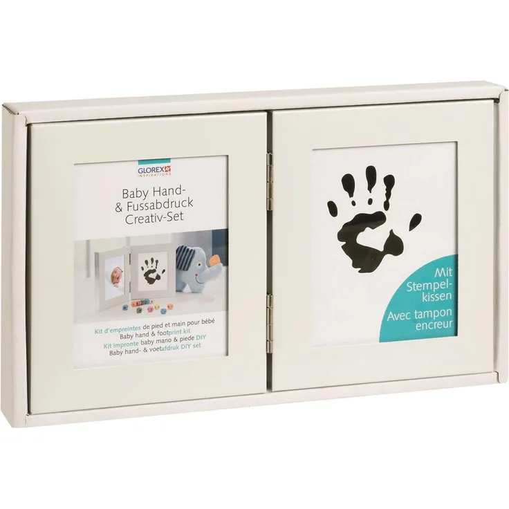 Memory Abdruck-Set 20,4 x 12,2 cm 2-teilig mit Stempelkissen Alu