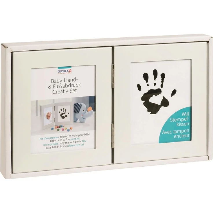Memory Abdruck-Set 20,4 x 12,2 cm 2-teilig mit Stempelkissen Alu