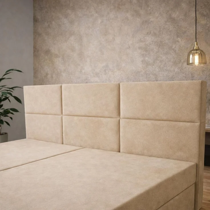 KRISAN MÖBEL Kontinentalbett DREAM2 Beige mit 2 Bettkasten und ergonomischem Topper, Bonell-Federkern Matratze, 160 x 200 cm – Bild 3