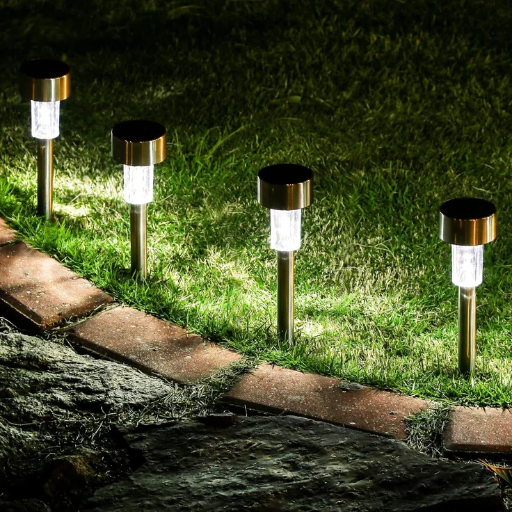 GIGALUMI Solarlampen für außen, Solarleuchten für Garten, 16 Stück, wasserdichte Solar Gartenleuchten für außen Garten, Balkon, Terrasse, Rasen, Wege (kaltweißen) – Bild 3