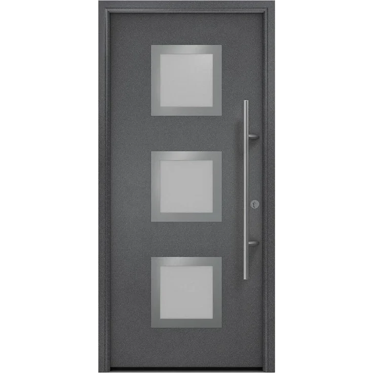 Hörmann Ecostar Haustür "ISOPRO Secur IPS 810S", anthrazit metallic (CH 703), 110 x 210 cm (B x H),DIN Rechts – Bild 1