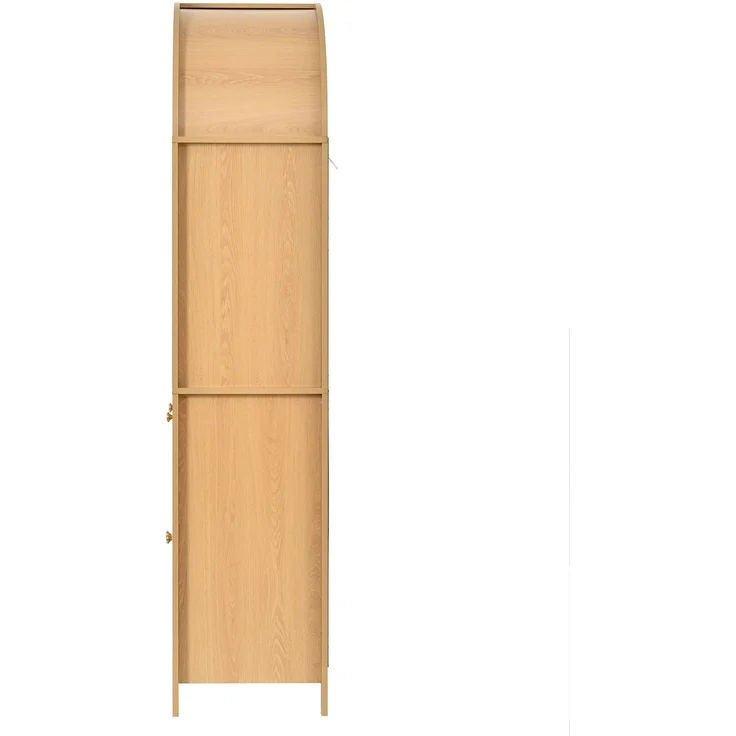 ZUBALIYA Aufbewahrungsschrank, mit Schubladen, mit Stauraum, H 180 × T 40 × B 76 cm, Natur, MDF / Spanplatte – Bild 17