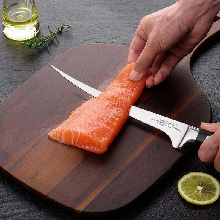 JOEJI’S KITCHEN Fischmesser Filetiermesser Fisch 32 cm scharf aus Edelstahl Fischfiletiermesser – Bild 5